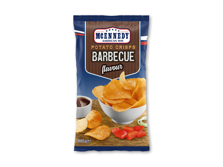 McEnnedy kartoffelchips med barbecue-smag, 200g