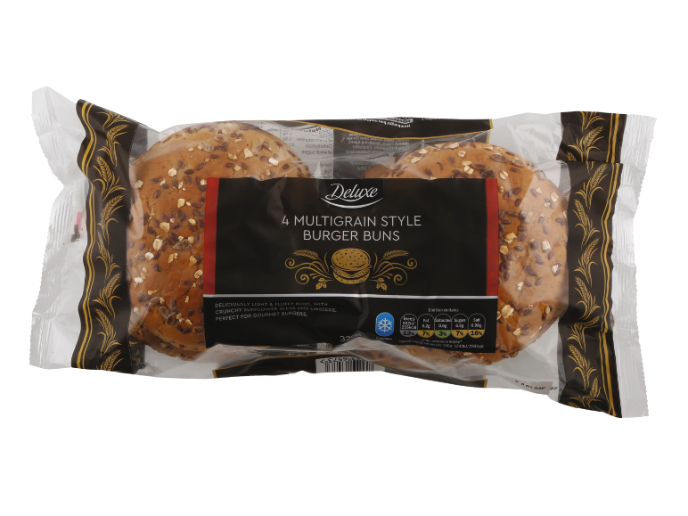 Deluxe Multigrain Style Burgerboller, 4-pak