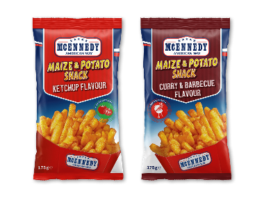 Majs- og kartoffelsnack