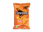 Orange pose chips med ostesmag, teksten 'BOLD CRUNCH ICONIC TASTE' og Nutri-Score A.