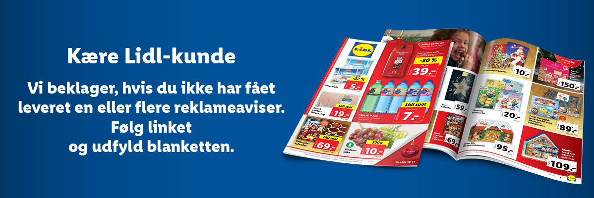 Lidl-flyer: adventskalendere, drikkevarer og mad.