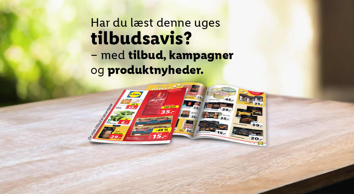Lidls ugetilbud: mad og drikkevarer til nedsatte priser.