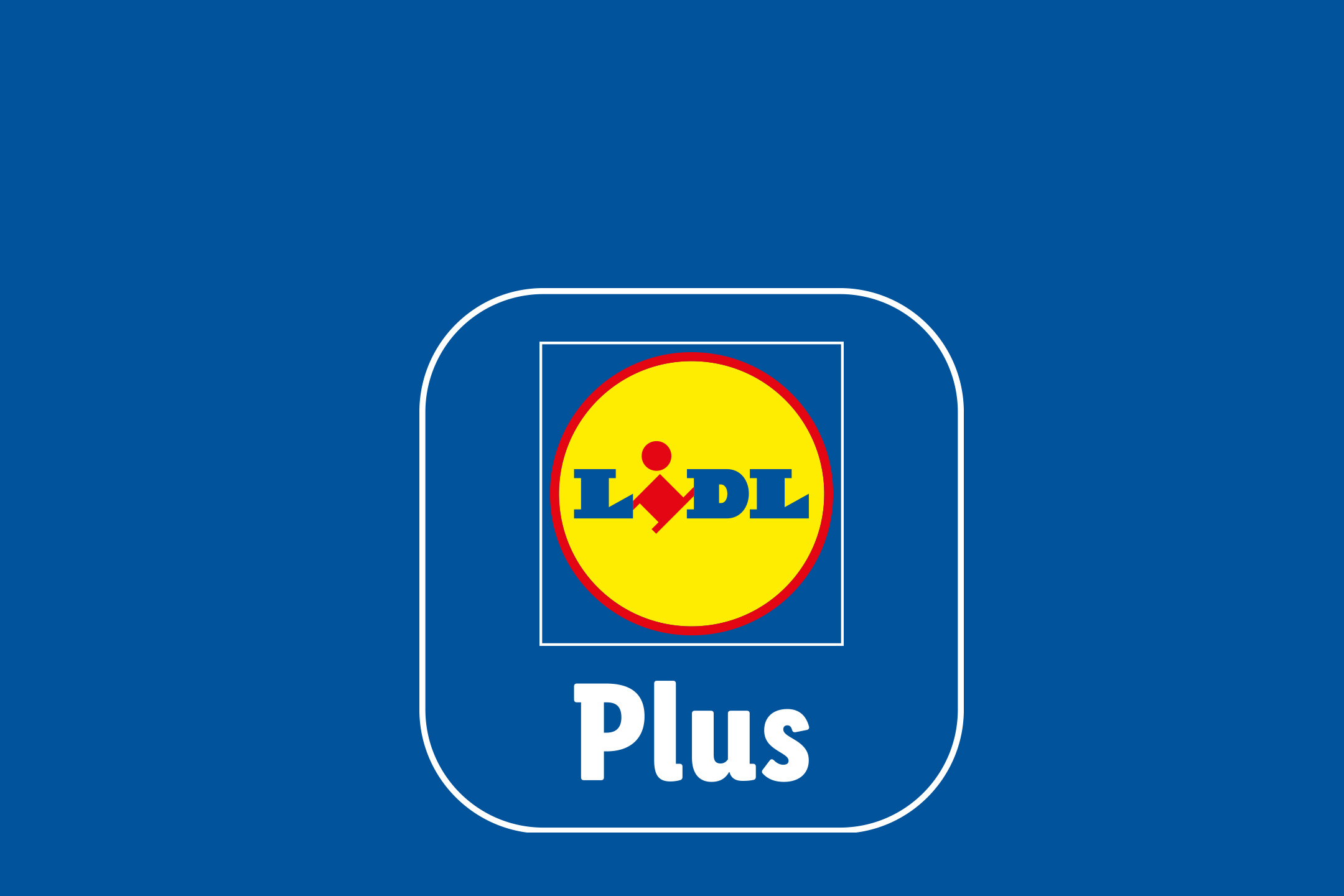 Lidl Plus-logo på en blå baggrund