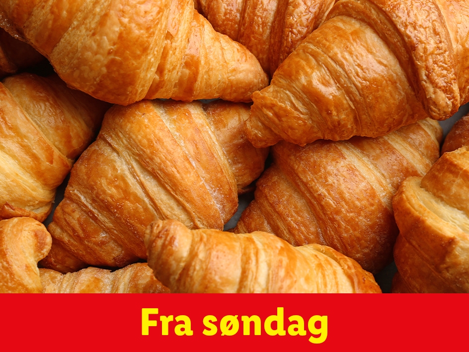 Friskbagte croissanter, klar fra søndag.