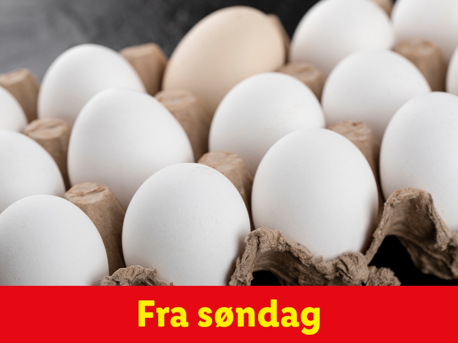 Æg i æggebakke fra søndag.